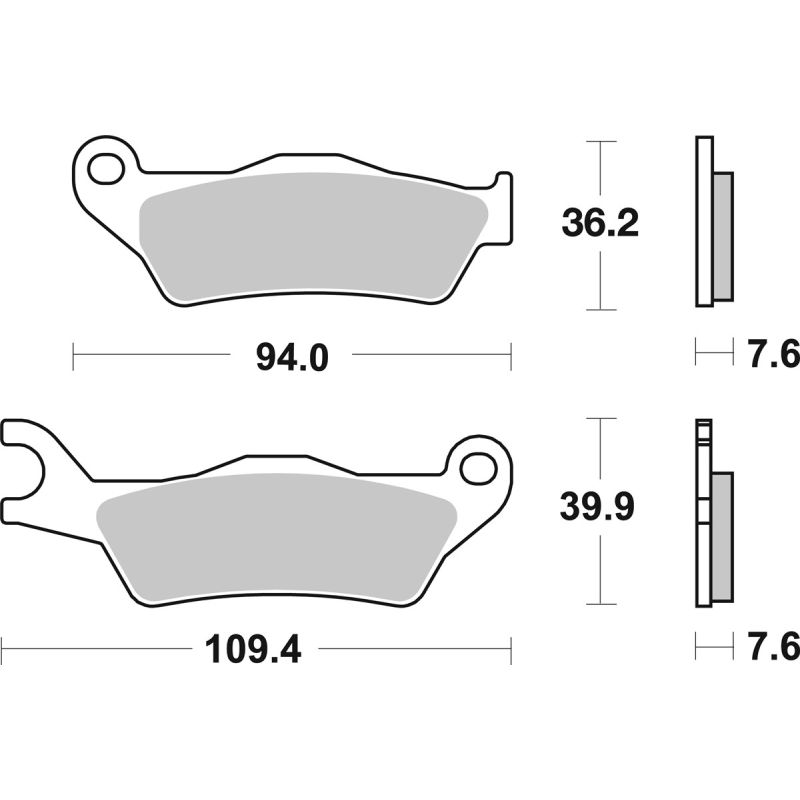 Plaquettes de frein avant - SBS 237HF - (ERZ450 R/SX) Plaquettes de frein avant - SBS 237HF - (ERZ450 R/SX)