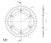 Couronne Stealth CNC Supersprox - 520 (45,48,50,52 dents) - Rouge