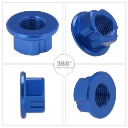Ecrou de Roue Arriere CNC 4PERF SURRON LIGHT BEE - Bleu