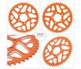 Couronne CNC 4PERF 420-62 Dents SURRON LIGHT BEE - Orange
