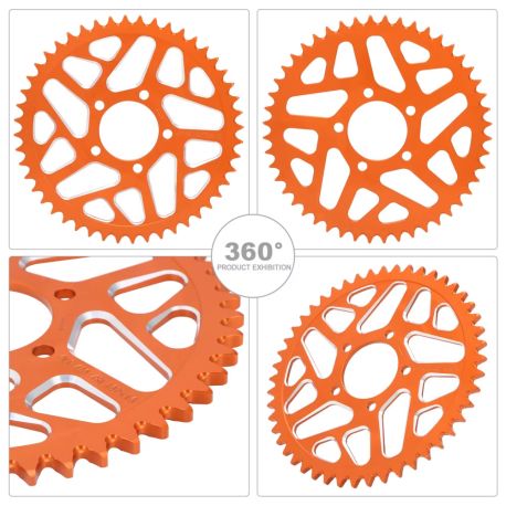 Couronne CNC 4PERF 420-62 Dents SURRON LIGHT BEE - Orange