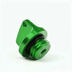 bouchon d'huile CNC - Vert