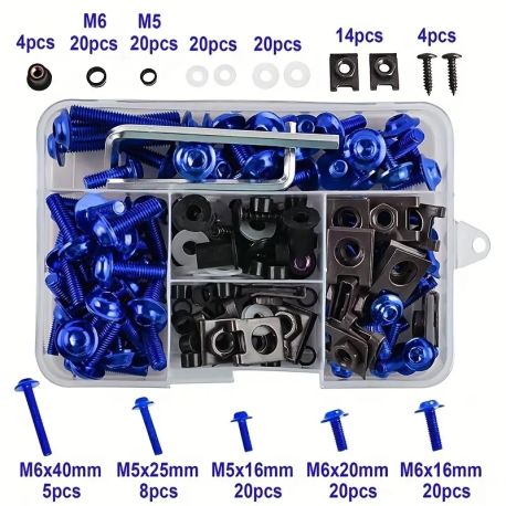 KIT VISSERIE CNC BLEU DIRTBIKE