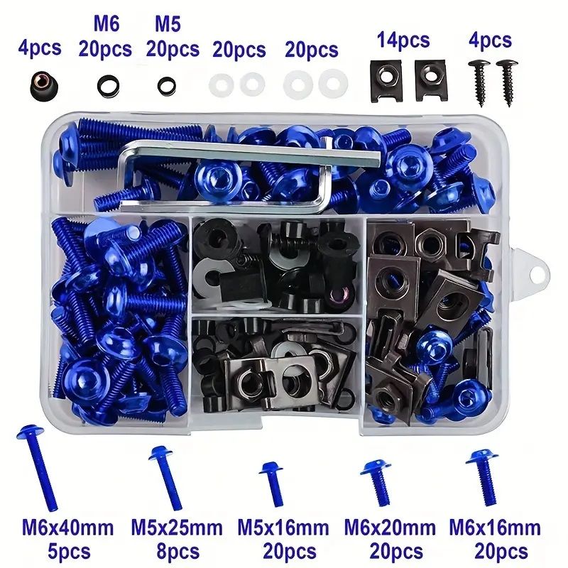 KIT VISSERIE CNC BLEU DIRTBIKE