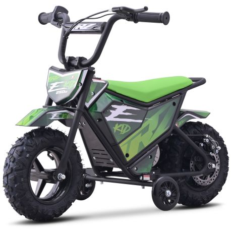 Moto électrique pour enfant CRZ E-KID 250W - Vert