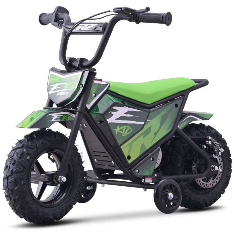 Moto électrique pour enfant CRZ E-KID 250W - Vert Moto électrique pour enfant CRZ E-KID 250W - Vert