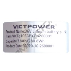 Batterie lithium - Draisienne - 36v 7.8Ah