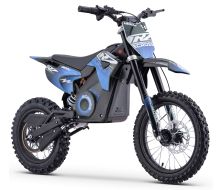 Pit Bike électrique CRZ 1800W 48V E-Cross 12&quot;/14&quot; - Bleu