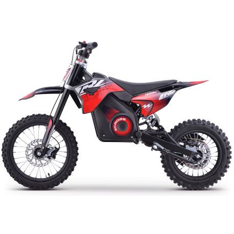 Pit Bike électrique CRZ 1800W 48V E-Cross 12"/14" - Rouge