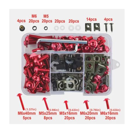 KIT VISSERIE CNC ROUGE DIRTBIKE