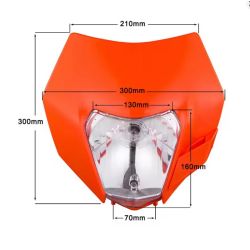 PLAQUE PHARE AVANT CRZ ERZ ORANGE