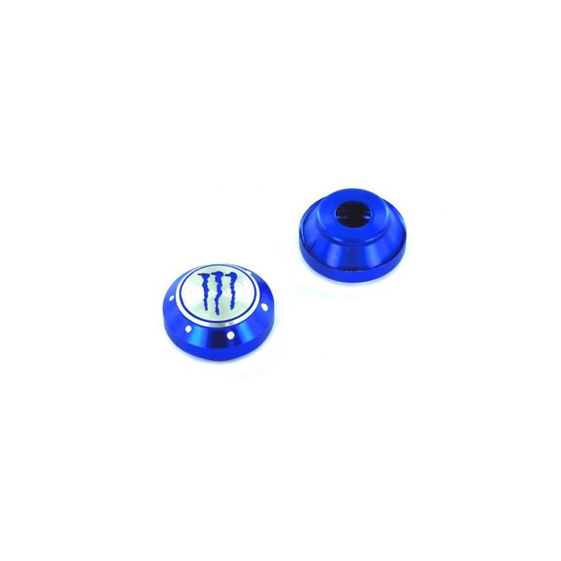 2x Cache Ecrou Aluminium - Bleu 2x Cache Ecrou Aluminium - Bleu