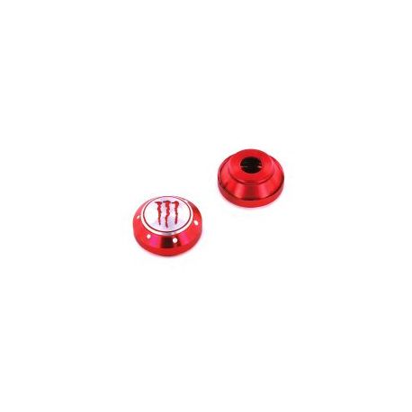 2x Cache Ecrou Aluminium - Rouge