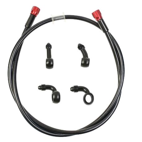 Durite de frein - Embout CNC Rouge - 1200mm