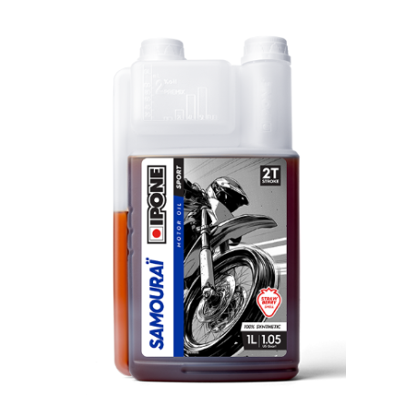 Huile moteur 2T IPONE Samourai - 100% - Fraise - 1L