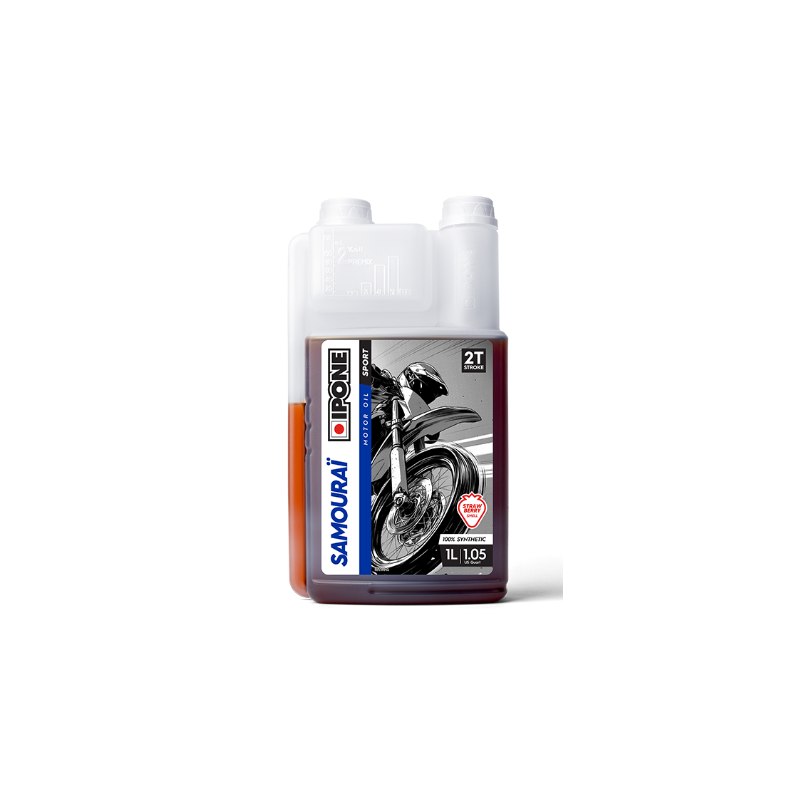 Huile moteur 2T IPONE Samourai - 100% - Fraise - 1L