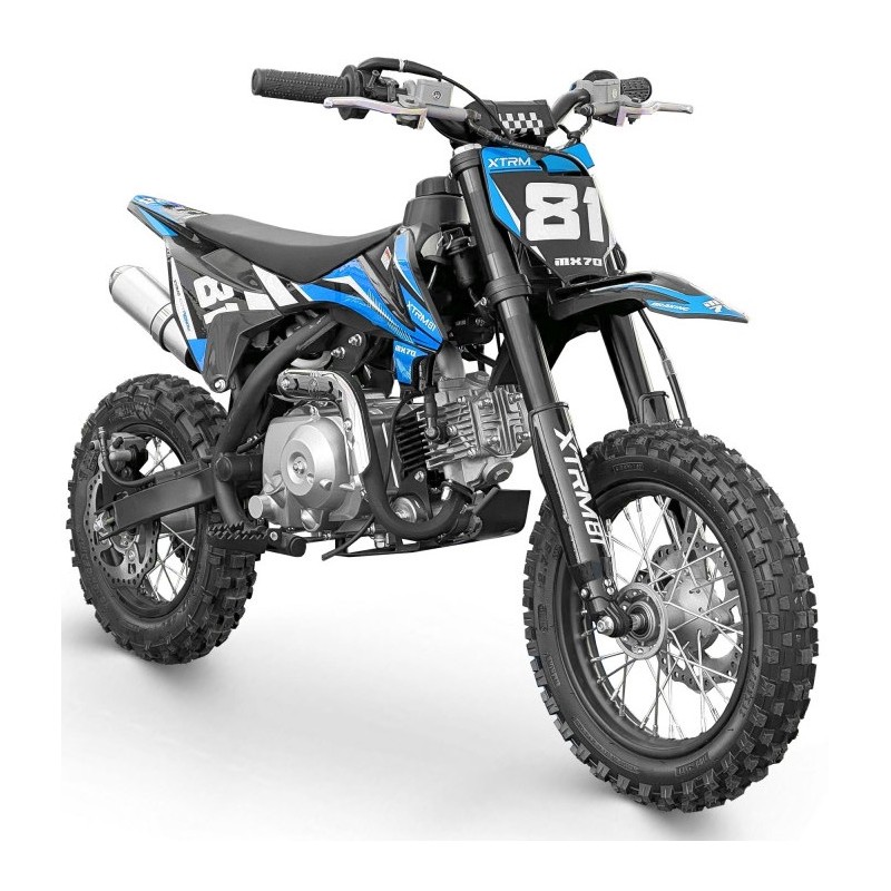 Mini motocross enfant - 70cc - 12/10 - MX70 - Bleu Mini motocross enfant - 70cc - 12/10 - MX70 - Bleu
