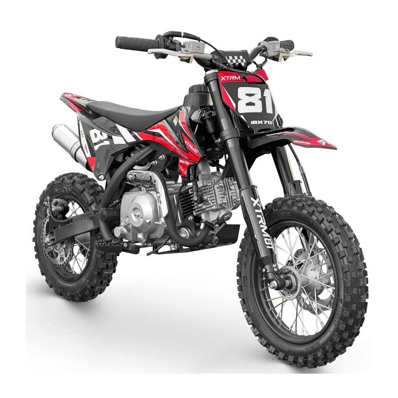Mini motocross enfant - 70cc - 12/10 - MX70 - Rouge Mini motocross enfant - 70cc - 12/10 - MX70 - Rouge