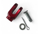 Forcella pompa freno - 4 fori - CNC Rosso