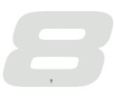 Numéros de Plaque 18cm Blanc YCF