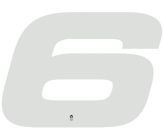 Numéros de Plaque 18cm Blanc YCF