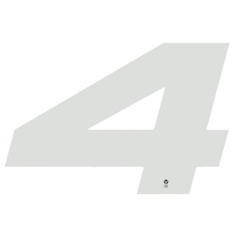 Numéros de Plaque 18cm Blanc YCF