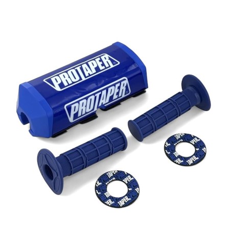 Mousse de guidon Protaper + Poignées + Donuts - Bleu