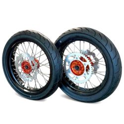 Complete supermoto wheels -...