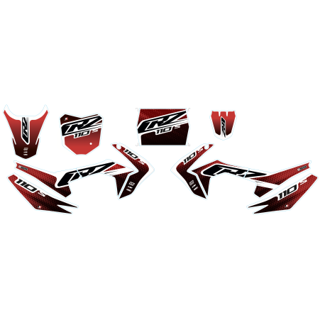 Kit décoration CRZ - CRF 110-S - 110cc Rouge
