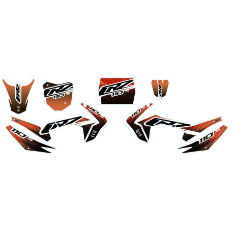 Kit décoration CRZ - CRF 110-S - 110cc Orange