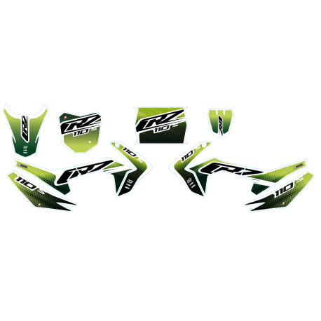 Kit décoration CRZ - CRF 110-S - 110cc Vert