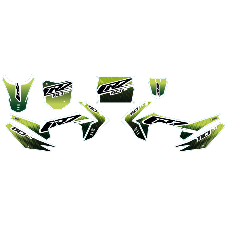 Kit décoration CRZ - CRF 110-S - 110cc Vert