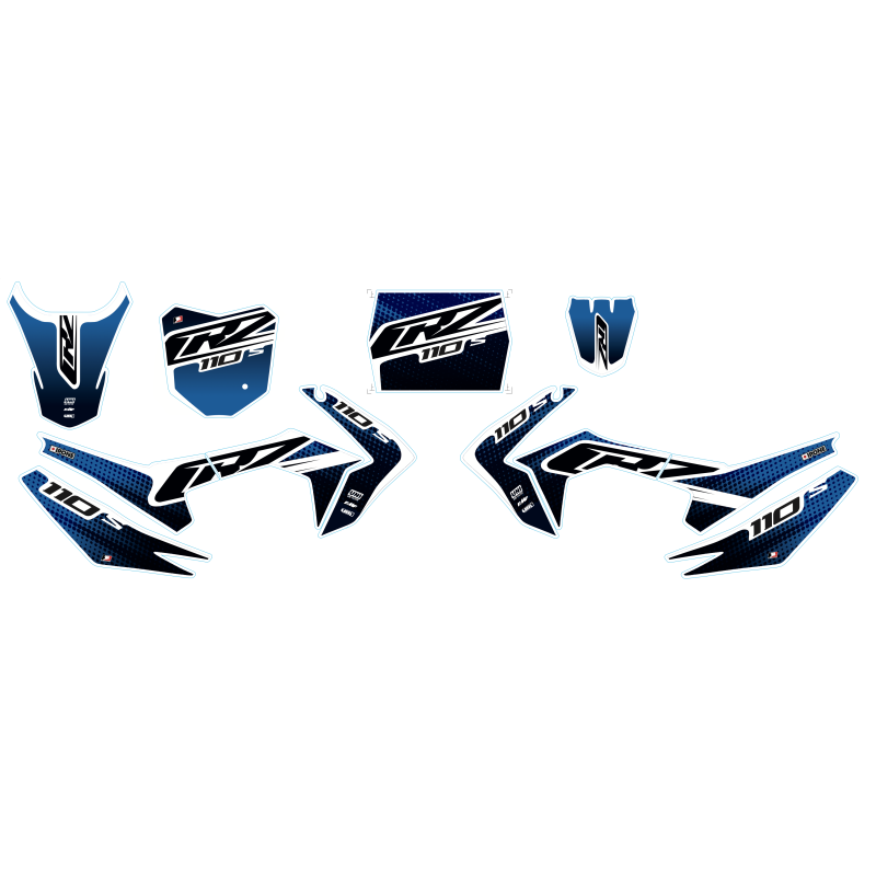 Kit décoration CRZ - CRF 110-S - 110cc Bleu Kit décoration CRZ - CRF 110-S - 110cc Bleu