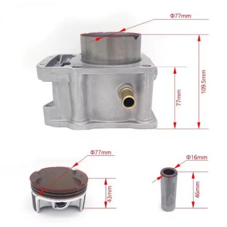 Kit cylindre piston - Upgrade 350cc - ERZ 300L