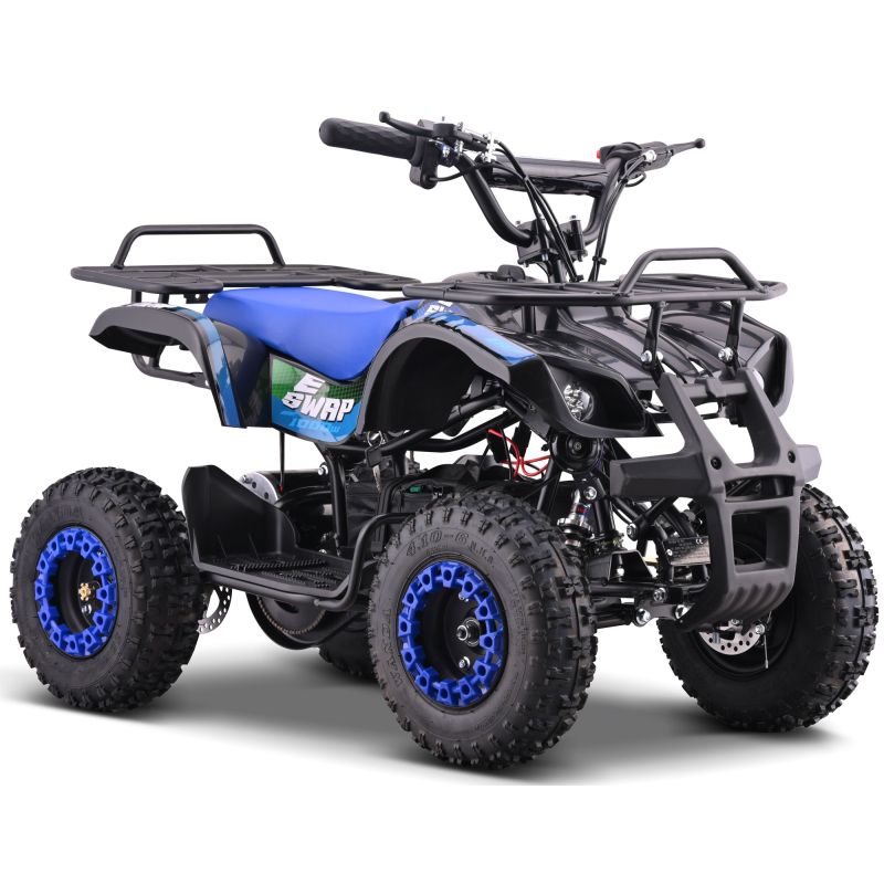 Pocket Quad Electrique Enfant CRZ 1000W E-SWAP - Bleu (2025)
