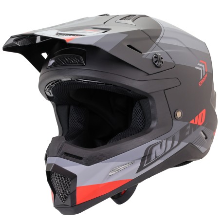 Casque motocross - Noend - Dagger - Noir/Rouge Mat