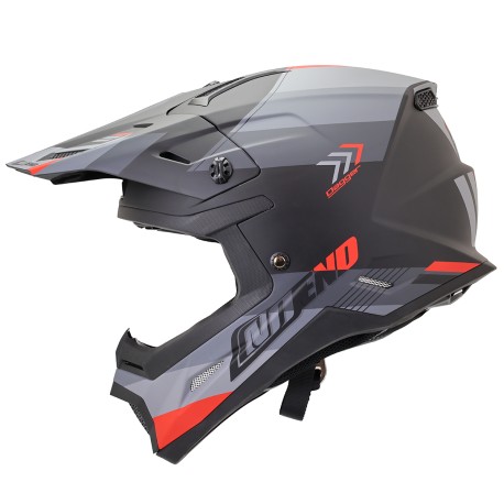 Casque motocross - Noend - Dagger - Noir/Rouge Mat