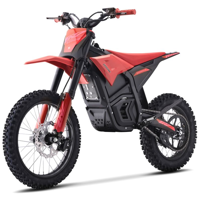Dirt Bike électrique - CRZ IRON - 5000W 60V - 14"/17" - Rouge
