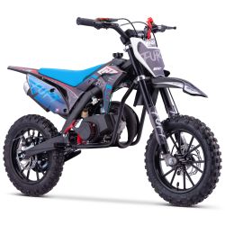 Pocket Bike Enfant CRZ Fury Double Pot 49cc 2T 10"/10" - Bleu