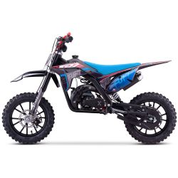 Pocket Bike Enfant CRZ Fury Double Pot 49cc 2T 10"/10" - Bleu