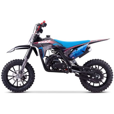 Pocket Bike Enfant CRZ Fury Double Pot 49cc 2T 10"/10" - Bleu
