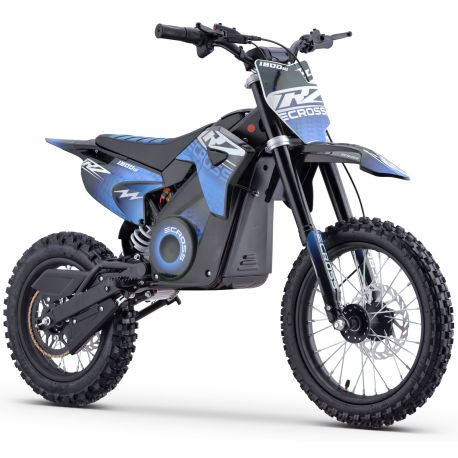 Dirt Bike électrique Enfant CRZ 1800W 48V E-Cross 12"/14" - Bleu