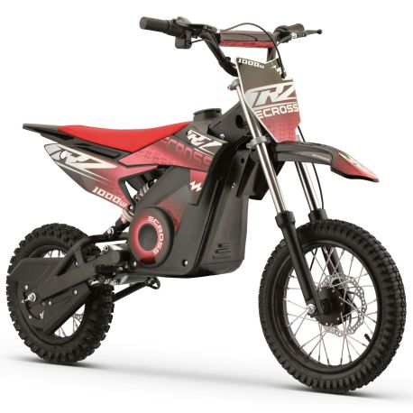 Dirt Bike électrique Enfant CRZ 1000W 36V E-Cross 10"/12" - Rouge