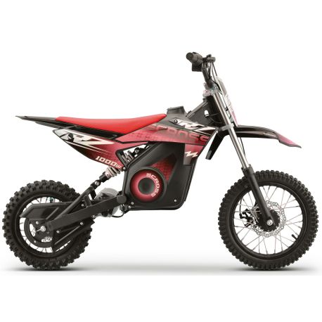 Dirt Bike électrique Enfant CRZ 1000W 36V E-Cross 10"/12" - Rouge