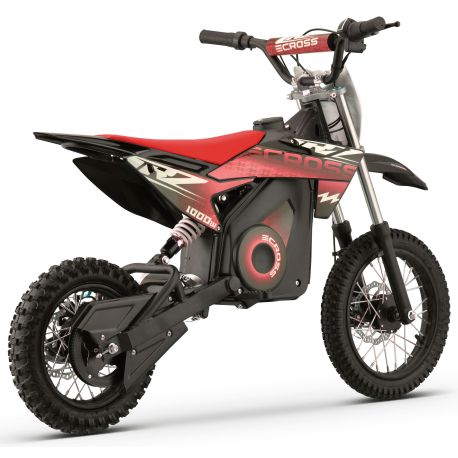 Dirt Bike électrique Enfant CRZ 1000W 36V E-Cross 10"/12" - Rouge