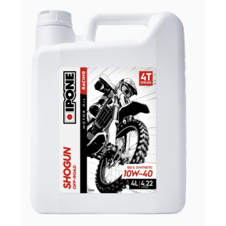 Huile moteur IPONE RACING - SHOGUN Off Road - 4T 10W40 100% - 4L