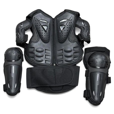 Gilet de Protection + Genouillère + Coudières Enfant (Taille Unique)