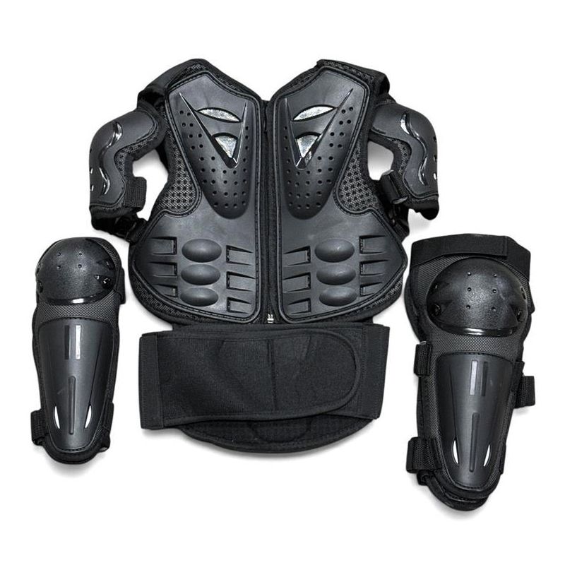 Gilet de Protection + Genouillère + Coudières Enfant (Taille Unique)