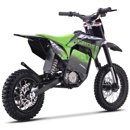 Dirt Bike électrique Enfant CRZ 1600W 48V E-Cross 10"/12" - Vert