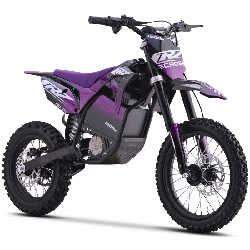 Dirt Bike électrique Enfant CRZ 2000W 48V E-Cross Pro 12"/14" - Violet